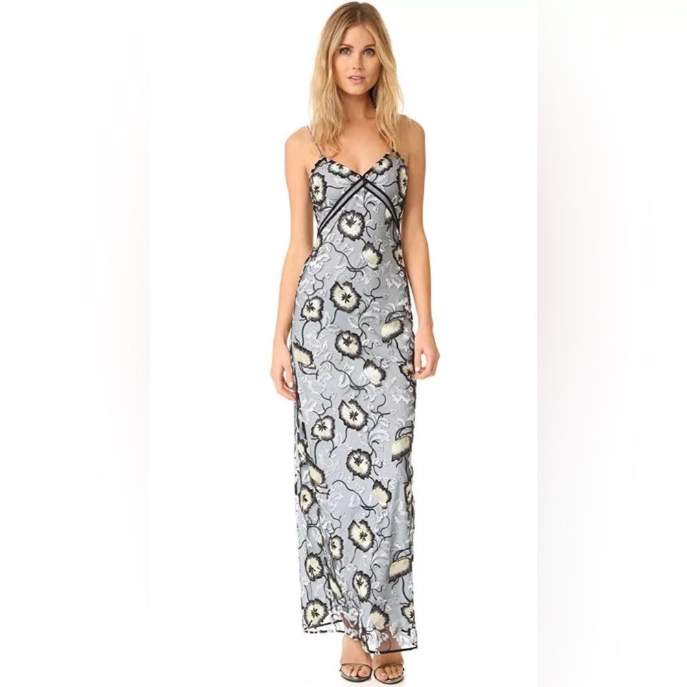 NWOT Self-Portrait Sophia Floral-embroidered Slip Dress Size US 6